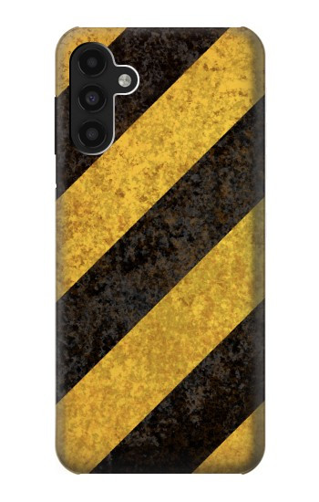 S2231 Noir et Jaune Ligne de risque rayé Etui Coque Housse pour Samsung Galaxy A13 4G