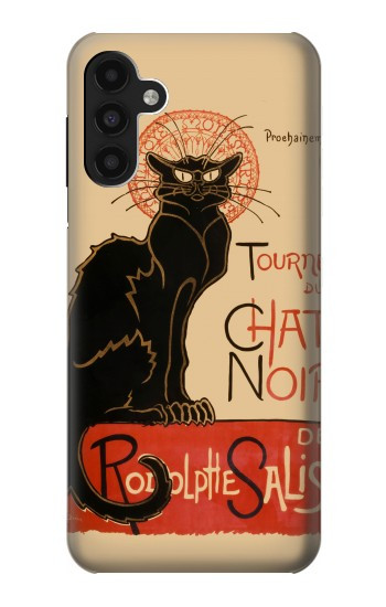 S2739 Chat Noir Noir Chat Millésime Etui Coque Housse pour Samsung Galaxy A13 4G