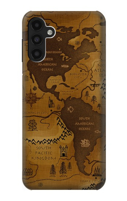 S2861 Carte antique du monde Etui Coque Housse pour Samsung Galaxy A13 4G