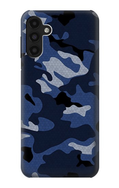 S2959 Marine Bleu Camo camouflage Etui Coque Housse pour Samsung Galaxy A13 4G