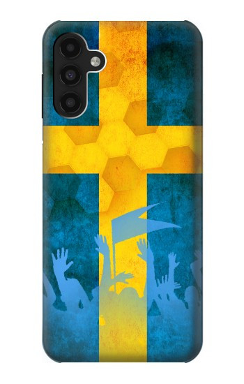 S2990 Suède Football Football Etui Coque Housse pour Samsung Galaxy A13 4G