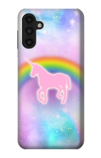 S3070 Arc en ciel pastel ciel Licorne Etui Coque Housse pour Samsung Galaxy A13 4G