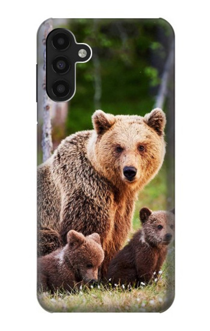 S3558 Famille d'ours Etui Coque Housse pour Samsung Galaxy A13 4G