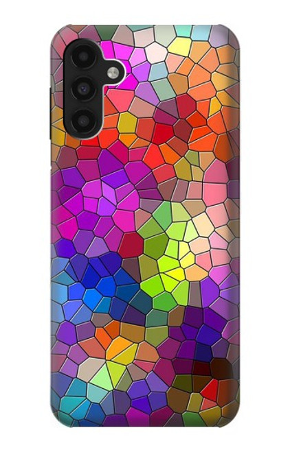 S3677 Mosaïques de briques colorées Etui Coque Housse pour Samsung Galaxy A13 4G