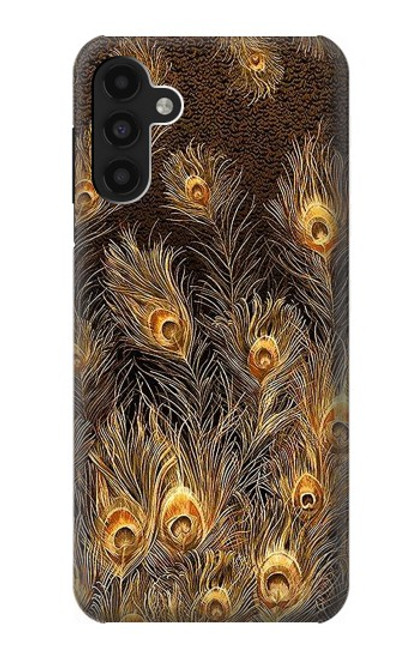 S3691 Plume de paon d'or Etui Coque Housse pour Samsung Galaxy A13 4G