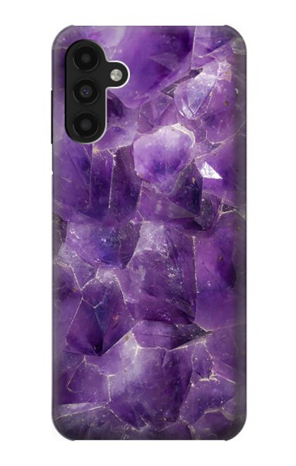 S3713 Graphique violet améthyste à quartz imprimé Etui Coque Housse pour Samsung Galaxy A13 4G