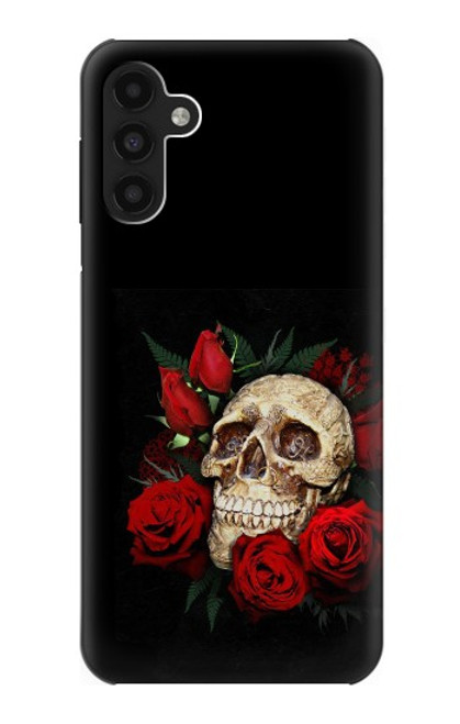 S3753 Roses de crâne gothique sombre Etui Coque Housse pour Samsung Galaxy A13 4G