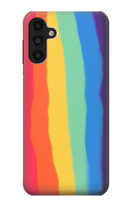 S3799 Arc-en-ciel aquarelle vertical mignon Etui Coque Housse pour Samsung Galaxy A13 4G