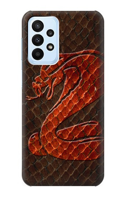S0663 Cobra Serpent Peau Etui Coque Housse pour Samsung Galaxy A23