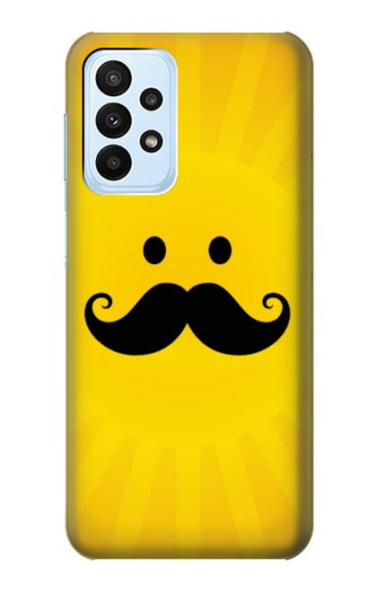S1145 Soleil jaune Mustache Etui Coque Housse pour Samsung Galaxy A23