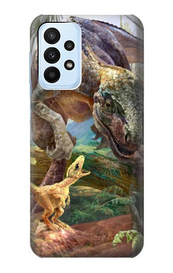 S1290 Dinosaures T-Rex Etui Coque Housse pour Samsung Galaxy A23