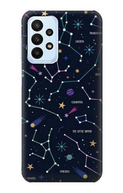 S3220 Carte Zodiaque étoiles Constellations Etui Coque Housse pour Samsung Galaxy A23