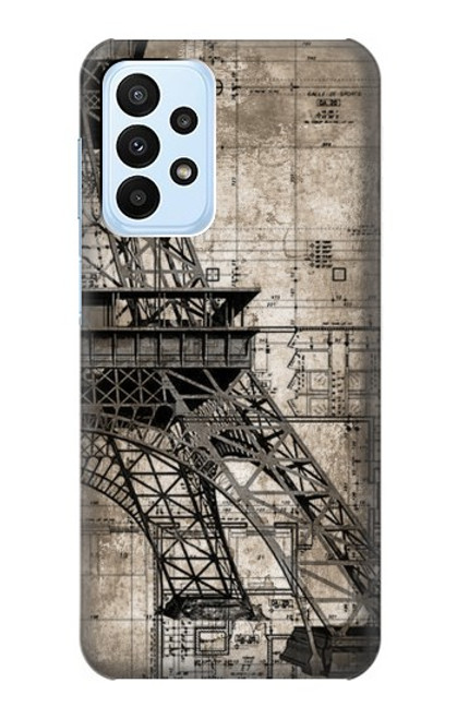 S3416 Plan Tour Eiffel Etui Coque Housse pour Samsung Galaxy A23