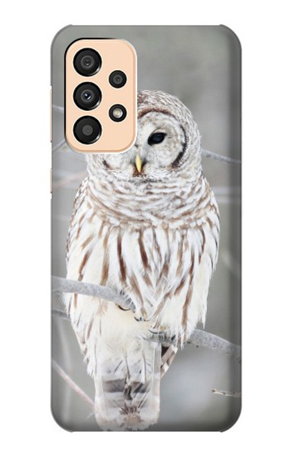 S1566 Milou Blanc Chouette Chouette Etui Coque Housse pour Samsung Galaxy A33 5G