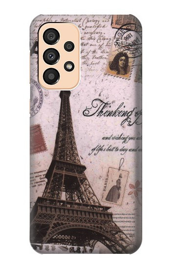 S2211 Carte postale de Paris Tour Eiffel Etui Coque Housse pour Samsung Galaxy A33 5G