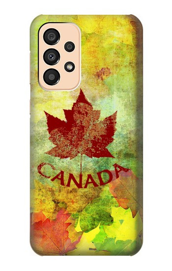 S2523 Canada Feuille d'érable d'automne Etui Coque Housse pour Samsung Galaxy A33 5G