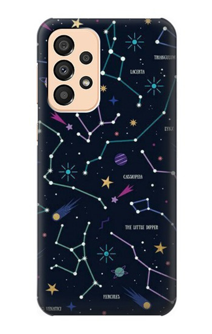S3220 Carte Zodiaque étoiles Constellations Etui Coque Housse pour Samsung Galaxy A33 5G