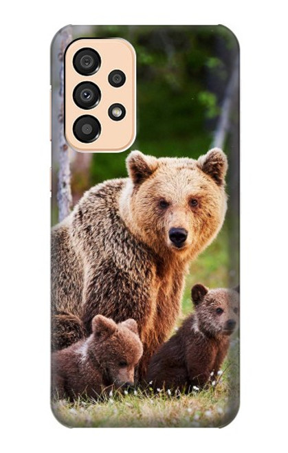 S3558 Famille d'ours Etui Coque Housse pour Samsung Galaxy A33 5G