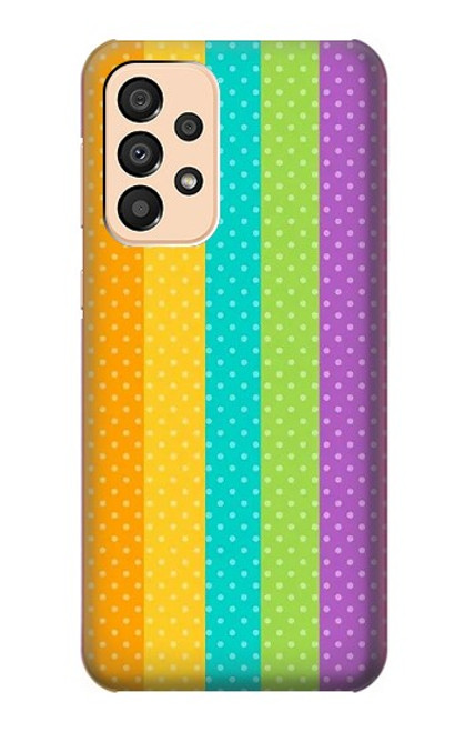 S3678 Vertical arc-en-ciel coloré Etui Coque Housse pour Samsung Galaxy A33 5G