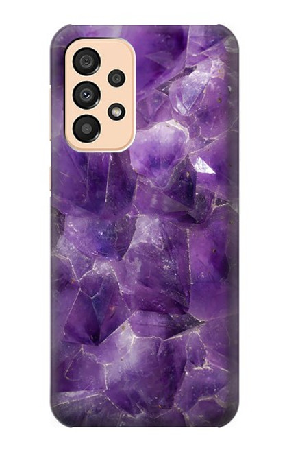 S3713 Graphique violet améthyste à quartz imprimé Etui Coque Housse pour Samsung Galaxy A33 5G