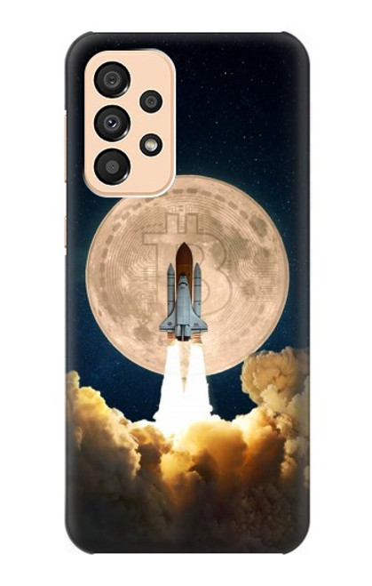 S3859 Bitcoin à la Lune Etui Coque Housse pour Samsung Galaxy A33 5G