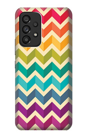 S2362 Arc en ciel coloré Shavron Zig zag Etui Coque Housse pour Samsung Galaxy A53 5G