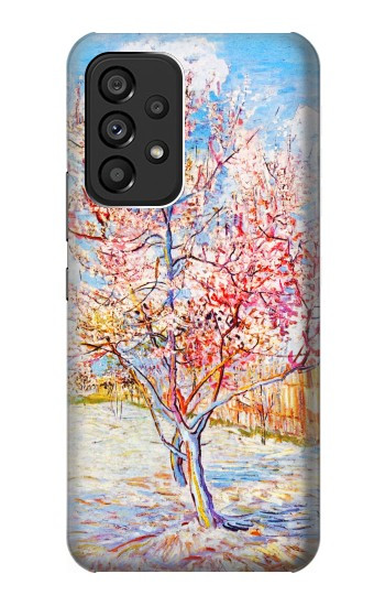 S2450 Van Gogh Fleur de Pêcher Etui Coque Housse pour Samsung Galaxy A53 5G