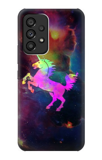 S2486 Arc en ciel espace de nébuleuse Licorne Etui Coque Housse pour Samsung Galaxy A53 5G