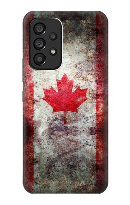 S2490 Canada Feuille d'érable Drapeau Texture Etui Coque Housse pour Samsung Galaxy A53 5G
