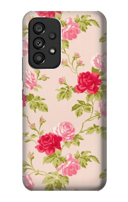 S3037 Jolie Flora Rose Cottage Etui Coque Housse pour Samsung Galaxy A53 5G
