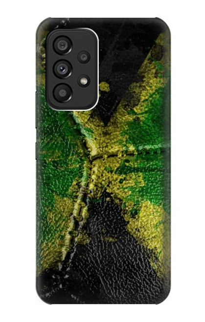 S3319 Jamaïque Drapeau graphique Football Millésime Etui Coque Housse pour Samsung Galaxy A53 5G