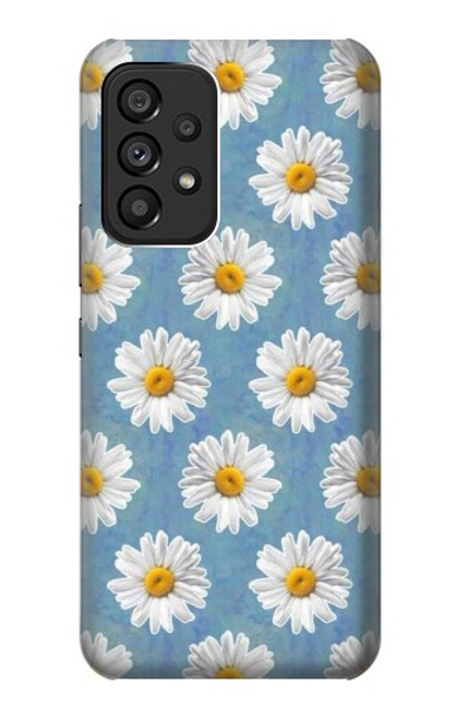 S3454 Marguerite Florale Etui Coque Housse pour Samsung Galaxy A53 5G