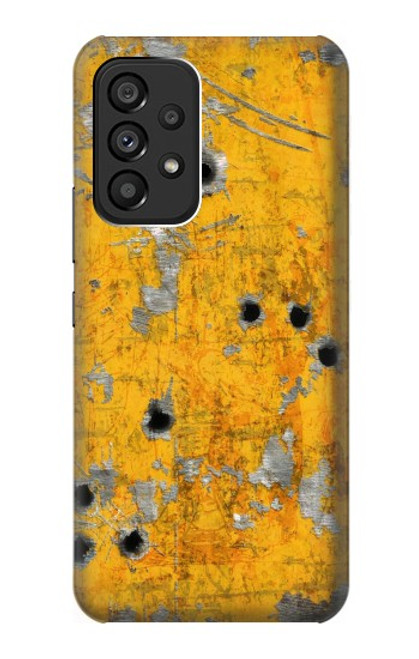 S3528 Bullet Rouille Jaune Métal Etui Coque Housse pour Samsung Galaxy A53 5G