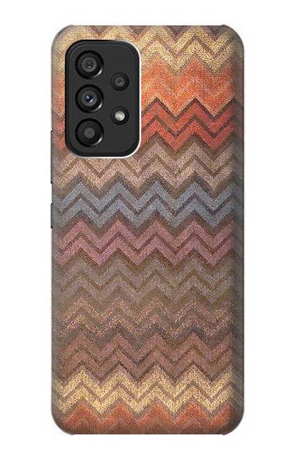 S3752 Motif de tissu en zigzag imprimé graphique Etui Coque Housse pour Samsung Galaxy A53 5G