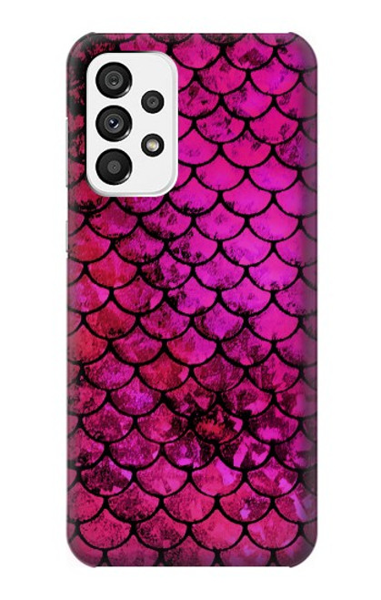 S3051 Rose Sirène écailles de poisson Etui Coque Housse pour Samsung Galaxy A73 5G