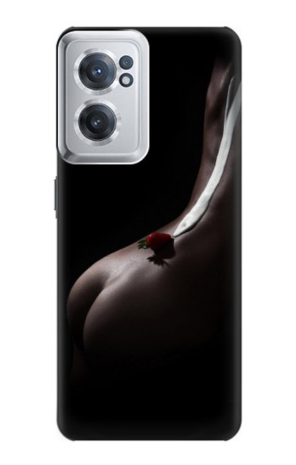 S0546 Sexy Crème fraise Etui Coque Housse pour OnePlus Nord CE 2 5G