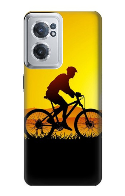 S2385 Vélo Vélo Coucher de soleil Etui Coque Housse pour OnePlus Nord CE 2 5G