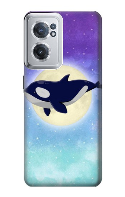 S3807 Killer Whale Orca Lune Pastel Fantaisie Etui Coque Housse pour OnePlus Nord CE 2 5G