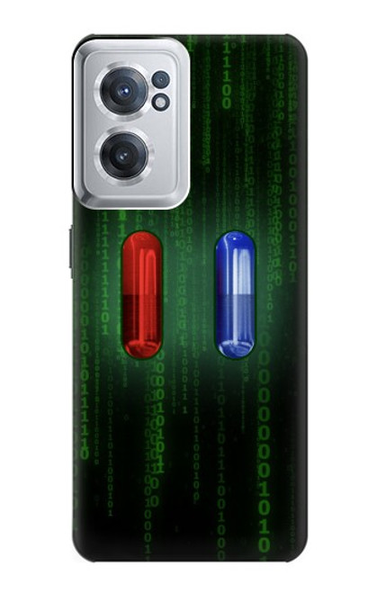 S3816 Comprimé Rouge Comprimé Bleu Capsule Etui Coque Housse pour OnePlus Nord CE 2 5G