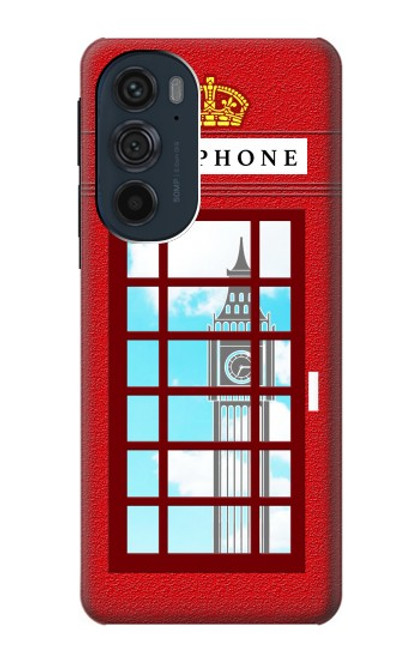 S2059 Angleterre britannique Cabine téléphonique Minimaliste Etui Coque Housse pour Motorola Edge 30 Pro