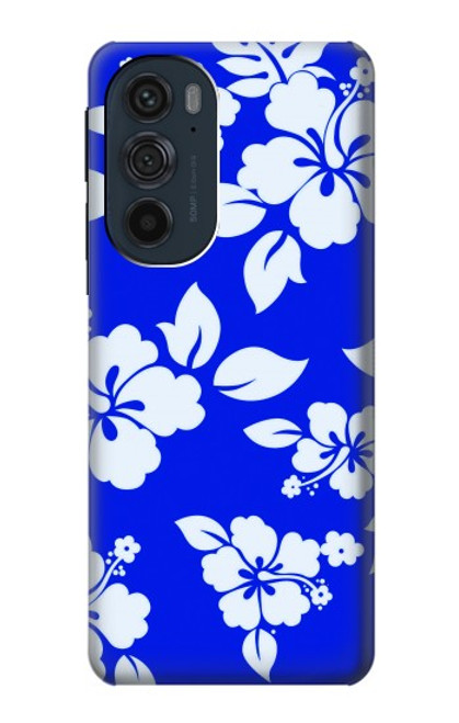 S2244 Motif Hawai Hibiscus Bleu Etui Coque Housse pour Motorola Edge 30 Pro