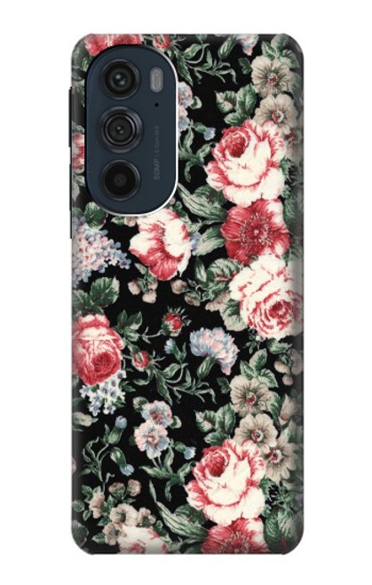 S2727 Motif Rose millésimé Etui Coque Housse pour Motorola Edge 30 Pro