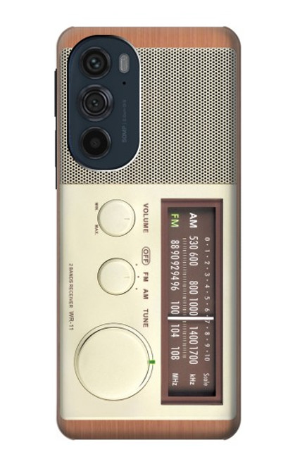 S3165 FM AM en bois Récepteur graphique Etui Coque Housse pour Motorola Edge 30 Pro