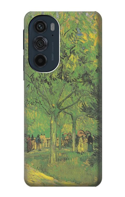 S3748 Van Gogh une ruelle dans un jardin public Etui Coque Housse pour Motorola Edge 30 Pro