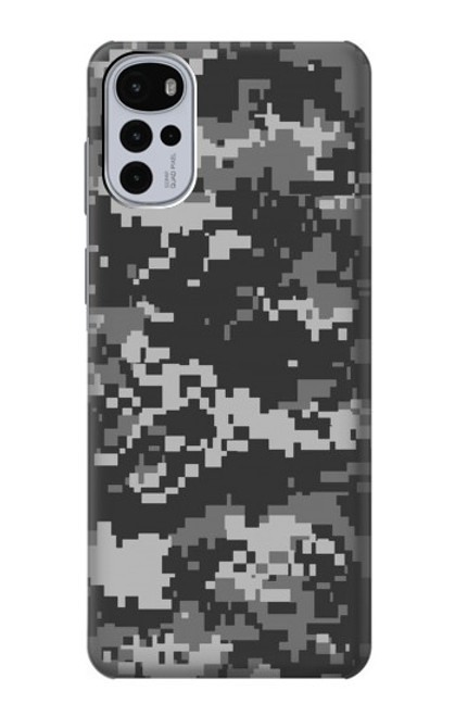 S3293 Urban Noir Camo Camouflage Etui Coque Housse pour Motorola Moto G22