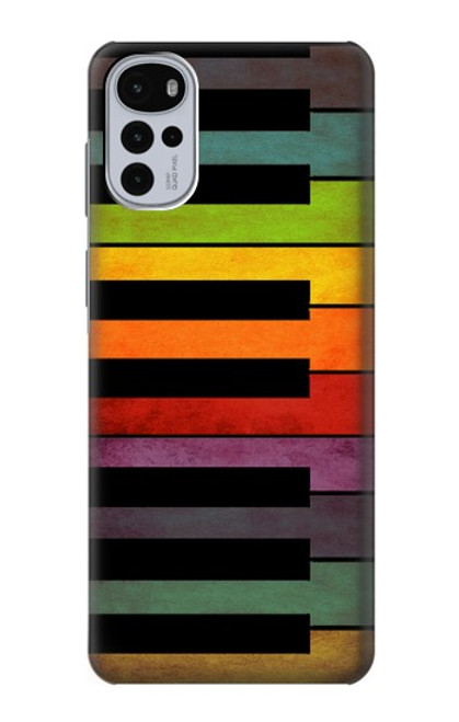 S3451 Piano coloré Etui Coque Housse pour Motorola Moto G22