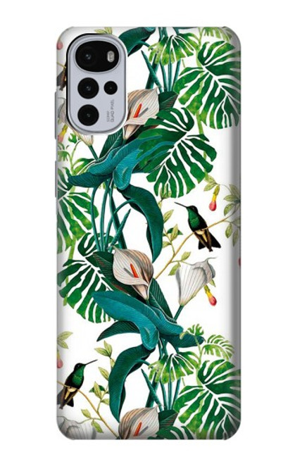 S3697 Oiseaux de la vie des feuilles Etui Coque Housse pour Motorola Moto G22