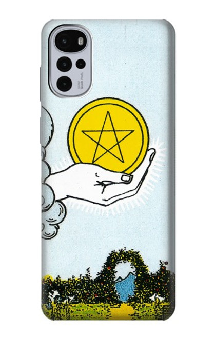 S3722 Carte de tarot Pièces de l'As des Pentacles Etui Coque Housse pour Motorola Moto G22