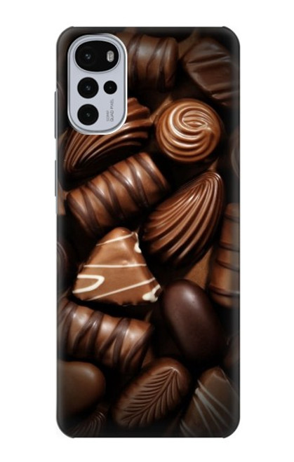 S3840 Amateurs de chocolat au lait au chocolat noir Etui Coque Housse pour Motorola Moto G22