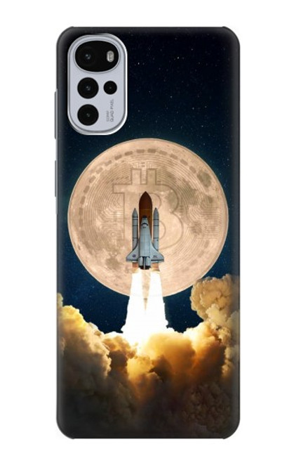 S3859 Bitcoin à la Lune Etui Coque Housse pour Motorola Moto G22